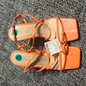 Size 8 Orange Heels NEW!